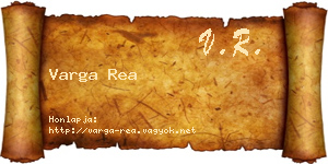 Varga Rea névjegykártya